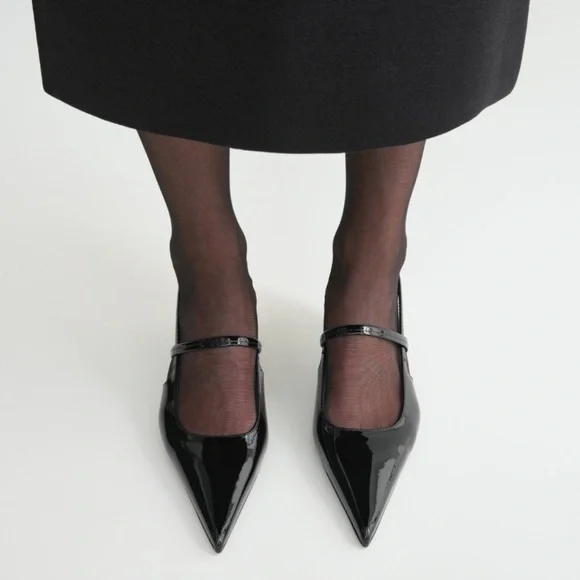 Toteme Sharp Slingback Pumps, 39, Black - Picture 13 of 17